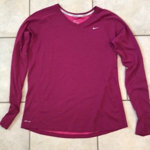 Nike XL dri fit maroon long sleeve top. Very good
